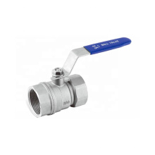 Two pieces stainless steel spring return PTFE Seat 2PC Ball Valve